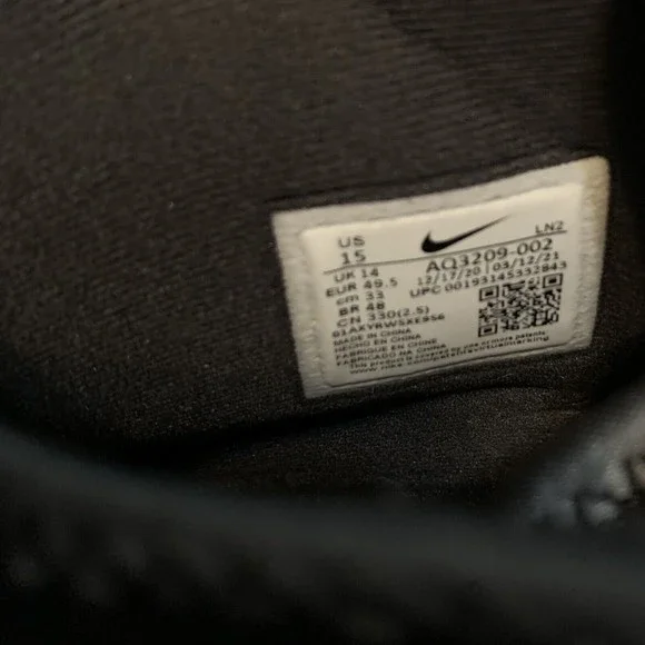Nike Alpha Menace Pro 2 Mid Black Football Cleats Mens Size 15 New AQ3209-002 - Picture 7 of 7